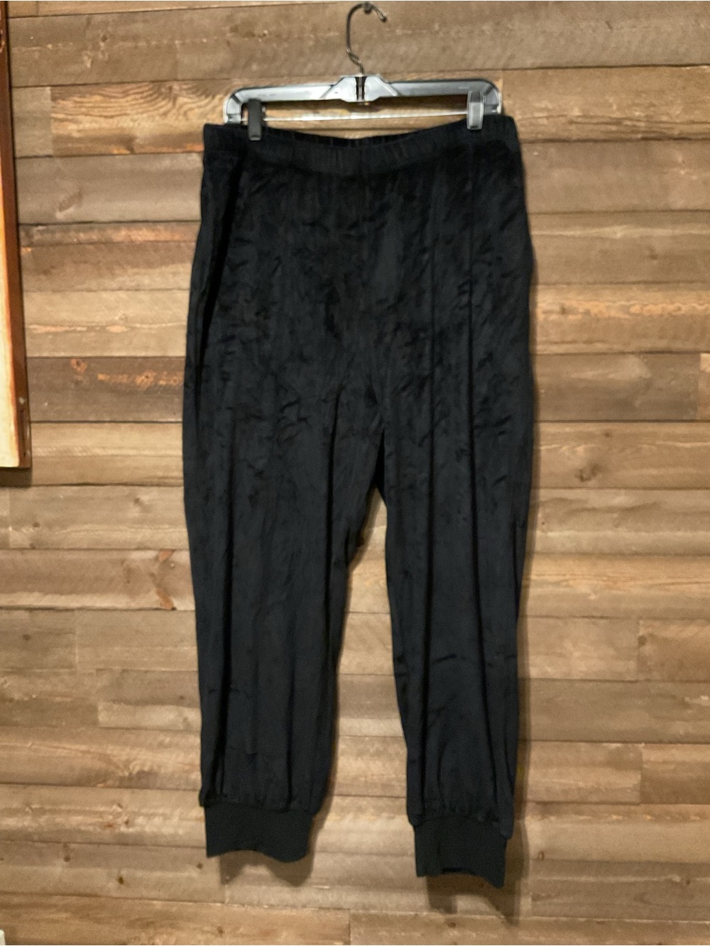 Another Love Black Velour/Velvet Pull On Joggers Women’s Size XL NWOT